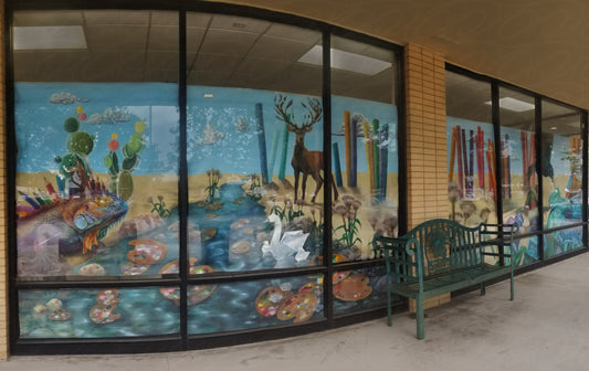 Art Oasis ,     H 86” x W 410”